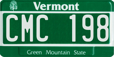 VT license plate CMC198