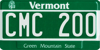 VT license plate CMC200