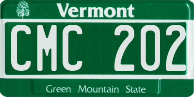 VT license plate CMC202