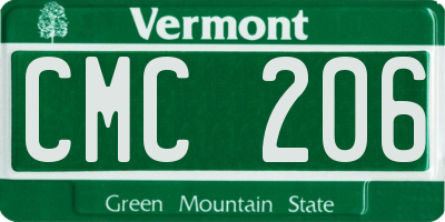 VT license plate CMC206