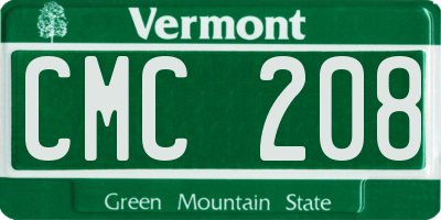 VT license plate CMC208