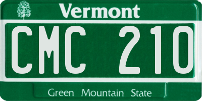 VT license plate CMC210