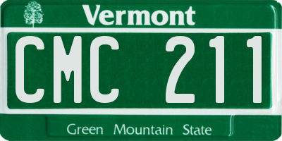 VT license plate CMC211