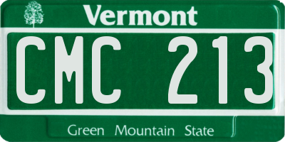 VT license plate CMC213