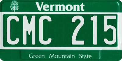 VT license plate CMC215