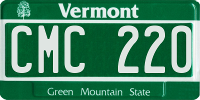 VT license plate CMC220