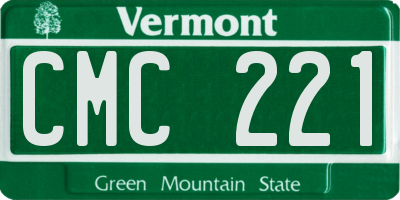 VT license plate CMC221