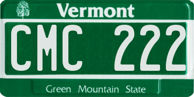 VT license plate CMC222
