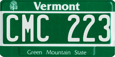 VT license plate CMC223