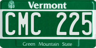 VT license plate CMC225