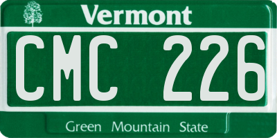 VT license plate CMC226