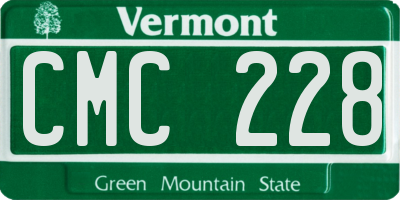 VT license plate CMC228