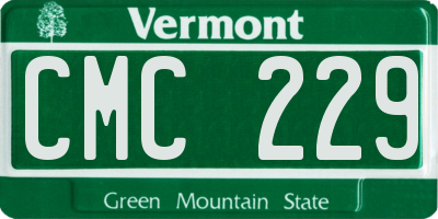VT license plate CMC229