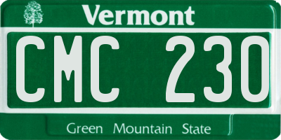 VT license plate CMC230
