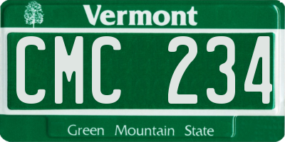 VT license plate CMC234