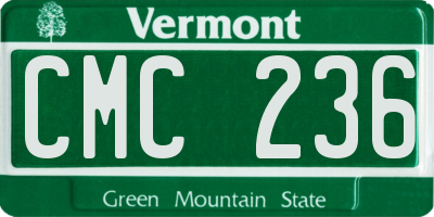 VT license plate CMC236