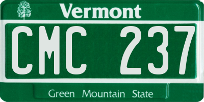 VT license plate CMC237