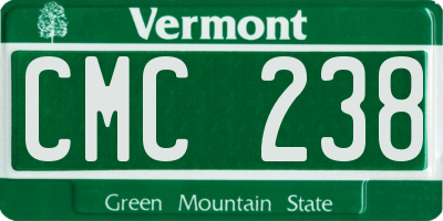 VT license plate CMC238