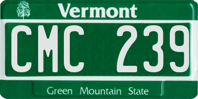 VT license plate CMC239