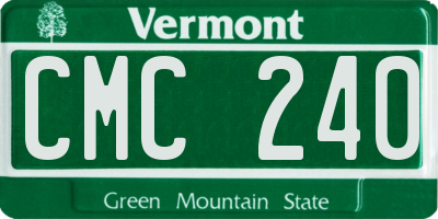 VT license plate CMC240