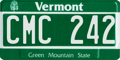 VT license plate CMC242