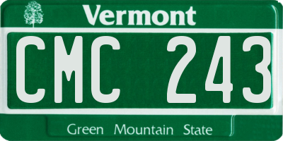 VT license plate CMC243