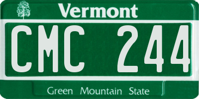 VT license plate CMC244