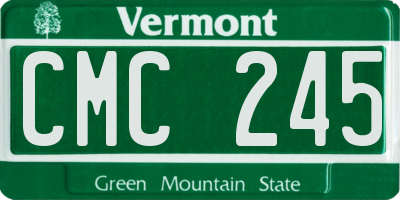 VT license plate CMC245