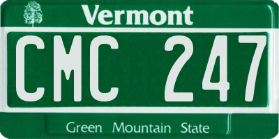 VT license plate CMC247