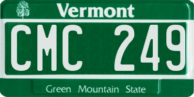 VT license plate CMC249