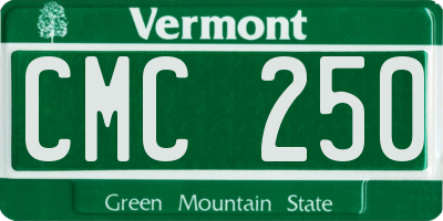 VT license plate CMC250