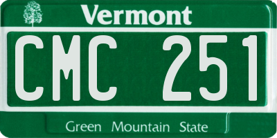 VT license plate CMC251