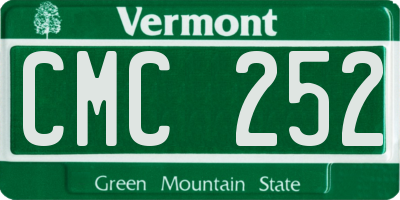 VT license plate CMC252