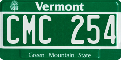 VT license plate CMC254