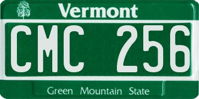 VT license plate CMC256