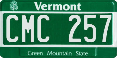 VT license plate CMC257