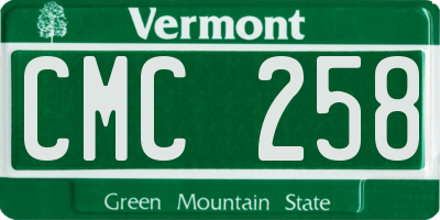 VT license plate CMC258