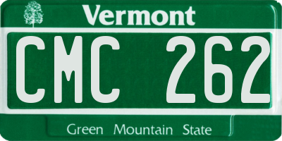 VT license plate CMC262