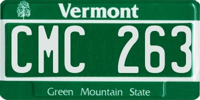 VT license plate CMC263
