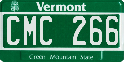 VT license plate CMC266