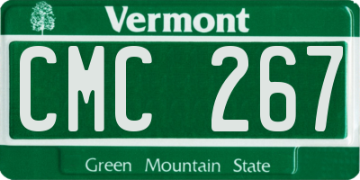 VT license plate CMC267