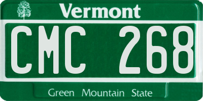 VT license plate CMC268