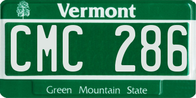 VT license plate CMC286