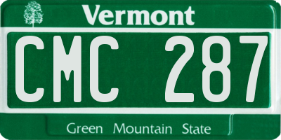 VT license plate CMC287