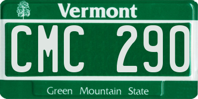 VT license plate CMC290