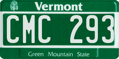 VT license plate CMC293