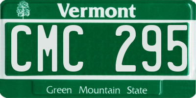 VT license plate CMC295