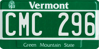 VT license plate CMC296