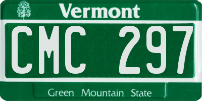 VT license plate CMC297