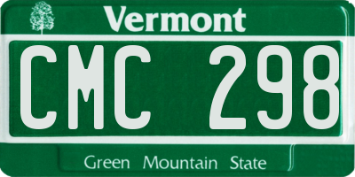 VT license plate CMC298